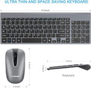 LeadsaiL Wireless Keyboard Mouse Combo Compact KF-10+LX001 - GREY Like New