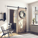 SMARTSTANDARD 6 FT BARN DOOR HARDWARE KIT FITS 36" WIDE DOOR PANEL BLACK - Like New