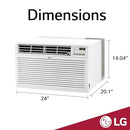 LG 11,800 BTU 230V ELECTRONIC THRU THE WALL AC W/REMOTE LT1236CER - WHITE - Brand New