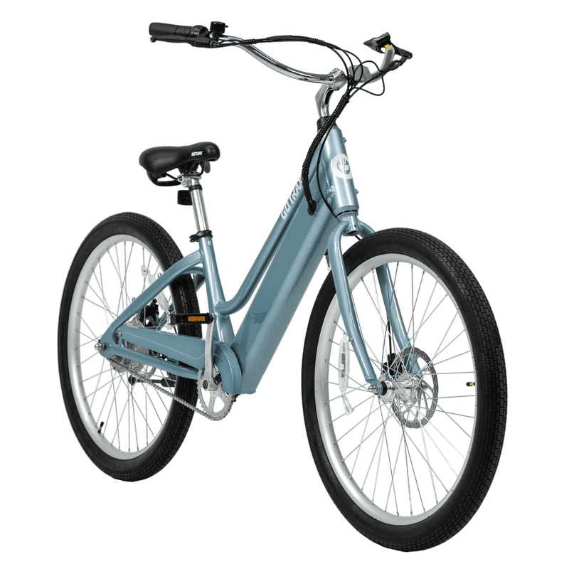 GOTRAX SHORELINE 27.5" ELECTRIC BEACH CRUISER BIKE - BLUE - Like New