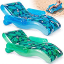 Foilswirl 2 Pack Giant Inflatable Pool Floats for Adult, 70x59 In Heavy Duty - Brand New