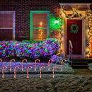 NORTHLIGHT Set of 10 Lighted Outdoor Candy Cane Christmas Pathway Markers 12" - Brand New