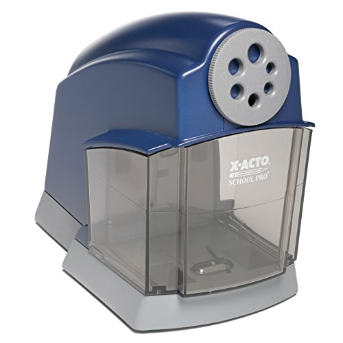 X-ACTO SCHOOL PRO DESKTOP ELECTRIC PENCIL SHARPENER 1670-BLUE/GRAY # EPI1670 - Like New