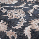 BIBB HOME 5FTX7FT WASHABLE FLANNEL PRINTED AREA RUG - MIDNIGHT BLOOM - Brand New