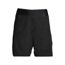 Lands' End Women's 9" Quick Dry Elastic Waist Modest Board Shorts Swim Black 6 - Brand New