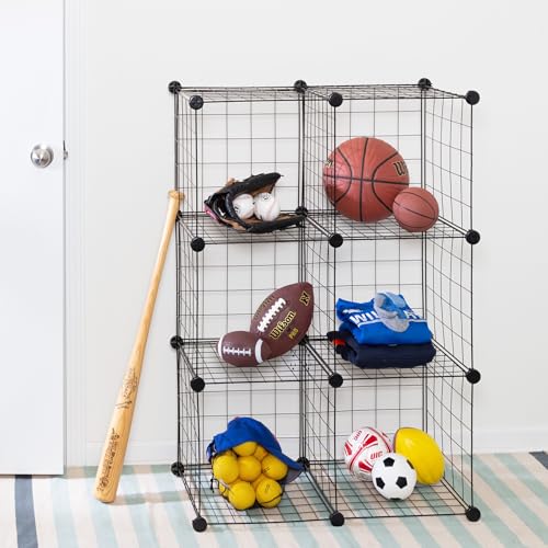 HONEY CAN DO HONEY-CAN-DO 6 CUBE BLACK STORAGE SET SHF-09484 - BLACK - Like New