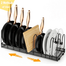 WERSEON EXPANDABLE, ADJUSTABLE POT LID HOLDERS FOR CABINET - BLACK - Like New