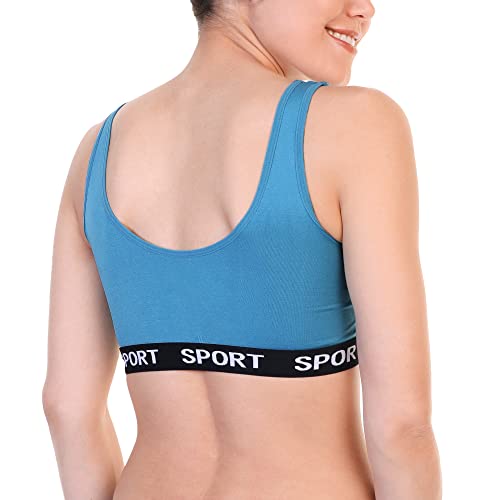 ANGELINA WOMEN'S SEAMLESS WIRE-FREE BRALETTE SPORT PRINT SET 6 PACK WOMEN S/M - Brand New