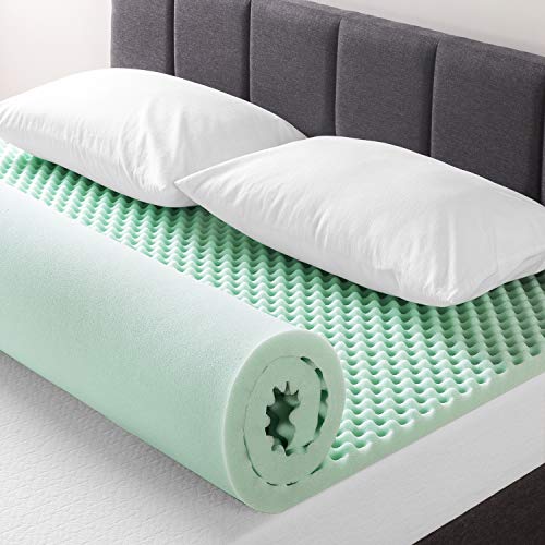BEST PRICE MATTRESS 2 INCH EGG CRATE MEMORY FOAM MATTRESS TOPPER GREEN - Brand New