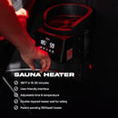 SAUNA POD PORTABLE PERSONAL DRY SAUNA, LIGHT CHAIR, UP TO 185℉, CHARCOAL BLACK - Like New