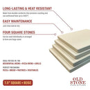 OLD STONE PIZZA KITCHEN 4-PIECE CORDIERITE RECTANGLE PIZZA STONE SET - Like New