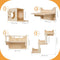 MIUZMORE CAT WALL FURNITURE, 5-PIECE CAT WALL SHELVES, CAT WALL HOUSE MPJ-01 - Brand New