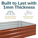 Sunnydaze 11.75" H Raised Metal Galvanized Raised Garden Bed- Woodgrain - Like New