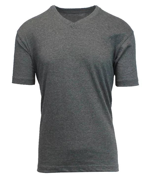 BLUE ICE MEN'S V-NECK SHORT SLEEVE T-SHIRT - CHARCOAL - MEDIUM - Brand New