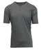 BLUE ICE MEN'S V-NECK SHORT SLEEVE T-SHIRT - CHARCOAL - MEDIUM - Brand New