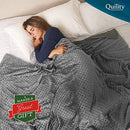 QUILITY WEIGHTED BLANKET - 60"X80", 15 LB QUEEN SIZE, WB-AWB-6080, GRAY - Like New