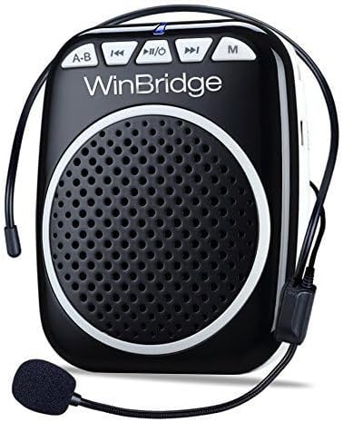 W WinBridge WB001 Portable Voice Amplifier Headset Microphone - BLACK Like New