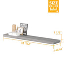 BAMEOS FLOATING SHELVES, WALNUT WALL GRAY, SET OF 2, HANGING SHELVES - Like New