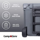 CAMP-ZERO 50L- 52 Quart Hard Cooler with Easy-Roll Oversized Wheels - Like New