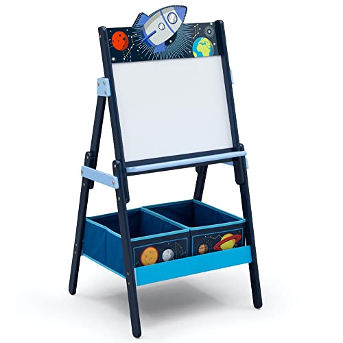 DELTA CHILDREN MYSIZE KIDS DOUBLE-SIDED STORAGE EASEL - SPACE ADVENTURES SPACE - Like New