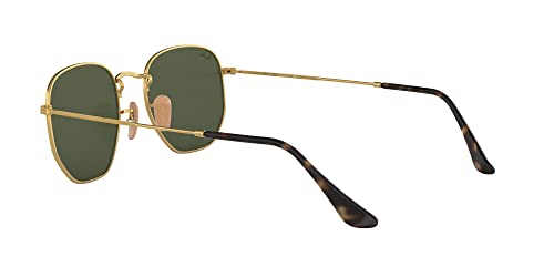 Ray-Ban RB3548N Hexagonal Flat Lens G-15 Green RB3548N-001/80 ARISTA GOLD - Like New