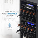NewAir Freestanding 28 Bottle Dual Zone Compressor Wine Fridge - Stainless Steel - Like New