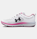 3026179 Under Armour W Charged Assert 10 Women White/Pink Size 8 Like New