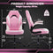 BG PINK+WHITE PU LEATHER COMPUTER GAMING CHAIR ERGONOMIC OFFICE CHAIR - Like New