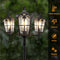 PARTPHONER BLACK ROMAN OUTDOOR LAMP POST TRIPLE HEAD ALUMINUM STREET LIGHT - Like New