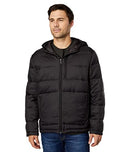 532SP839-001 COLE HAAN MEN'S HOODED NYLON PUFFER JACKET - MEN M - BLACK - Brand New