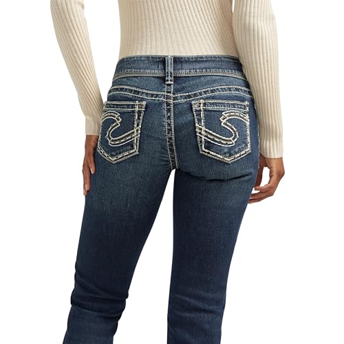 SILVER JEANS WOMEN'S SUKI MID RISE CURVY FIT BOOTCUT JEANS - SIZE: WOMEN 34X32 - Brand New