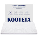 KOOTETA Stone Bath Mat, Shower Mat, Super Absorbent, Easy to Clean - White - Like New