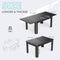 PATIOPERK EXTENDABLE DINING ROOM TABLE PLANK AND BEAM FARMHOUSE - BLACK - Like New
