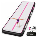 AWSUM Large Inflatable Gymnastics Mat Tumble Track for Gym 16 ft Pink Black - Brand New