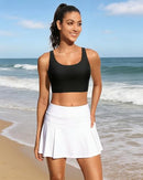YONIQUE WOMEN SPORTS BRA BIKINI TOP SWIM BRA ATHLETIC SWIM TOP SIZE M - BLACK - Like New