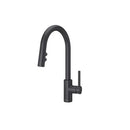 PFISTER STELLEN KITCHEN FAUCET WITH PULL DOWN SPRAYER, SINGLE HANDLE - BLACK - Like New