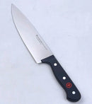 WUSTHOF GOURMET 8" INCH CHEF'S COOK'S KNIFE STAINLESS STEEL - SILVER, BLACK - Like New