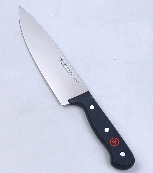 WUSTHOF GOURMET 8" INCH CHEF'S COOK'S KNIFE STAINLESS STEEL - SILVER, BLACK - Like New