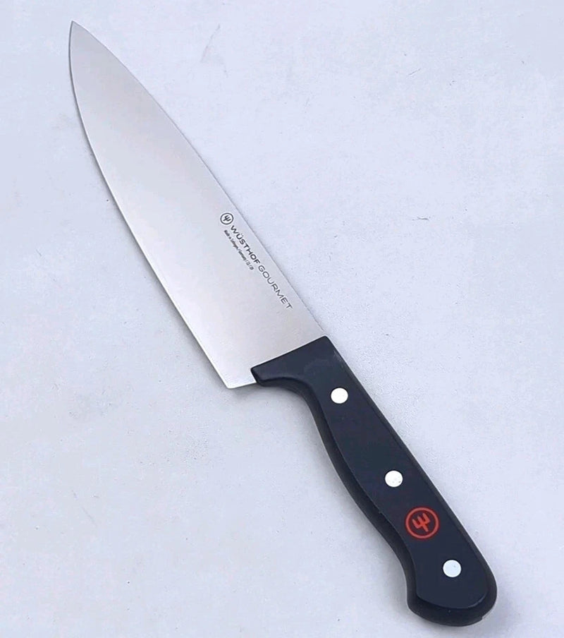 WUSTHOF GOURMET 8" INCH CHEF'S COOK'S KNIFE STAINLESS STEEL - SILVER, BLACK - Like New