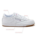 BS7686 REEBOK WOMEN'S CLUB C 85 SNEAKER WHITE/LIGHT GRAY/GUM SIZE W8.5 - Like New