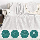 MYSKY HOME White Sofa Covers for 3 Cushion Couch (XX-Large, 91" x 134", White) - Like New