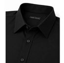 JAMES TAILOR MEN' SLIM FIT LONG SLEEVE STRETCH DRESS SHIRT SIZE: MEN 3XL - BLACK - Like New