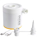 INTEX QUICKFILL USB150 AIR PUMP, SIZE: 8CM X 7CM X 7CM (66616) - WHITE, ORANGE - Like New
