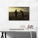 ARTCANVAS The Angelus 1859 Canvas Art Print Stretched Framed Painting - Like New