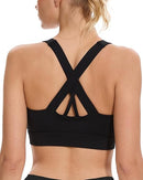 CHOOLLEY ZIP FRONT SPORTS BRA FOR WOMEN HIGH WORKOUT CROP TOP - 3X-LARGE - BLACK - Like New