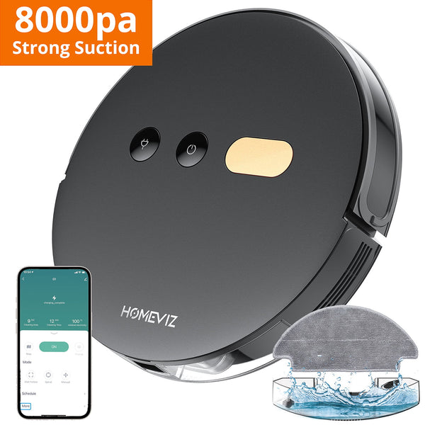 HOMEVIZ ROBOT VACUUM G1  MOP CLEANER 8000PA STRONG SUCTION - Scratch & Dent