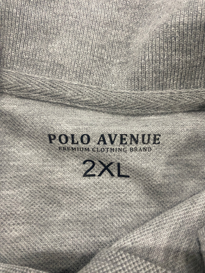 POLO AVENUE POLO SHIRT - SIZE: MEN 2XL - GRAY - Brand New