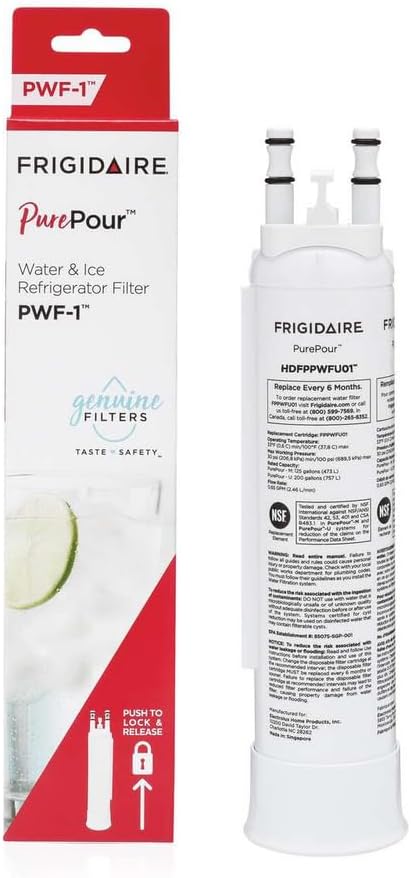 Frigidaire FPPWFU01 PurePour PWF-1 Water Filter 1 Count - WHITE Like New