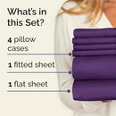CGK UNLIMITED KING 6 PIECE SHEET SET - Comfy Cooling - SYNCHKG109892 - Purple - Like New