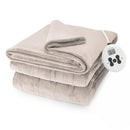SUNBEAM ROYAL POSH CHAMPAGNE HEATED BLANKET - FULL - CHAMPAGNE - Like New